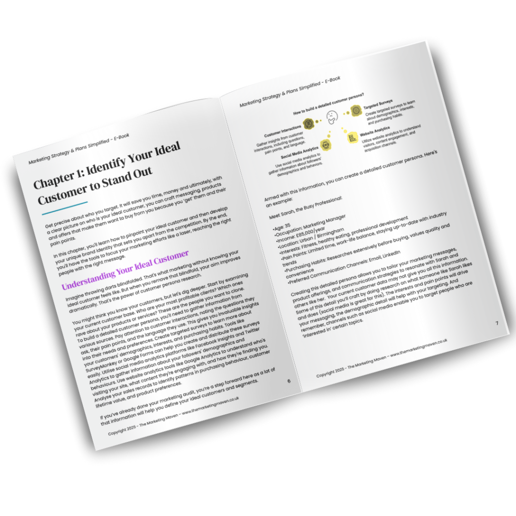 Sample pages from Marketing Strategy & Plans Simplified Ebook